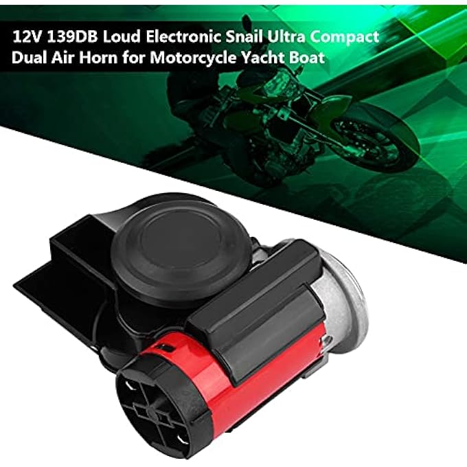 Phefop Electronic Snail Horn 12V 139Db Ultra Loud Dual Air Horn Compact Electric Train Horn With Cover For Passenger Cars Motorcycle Yacht Boat - Image 4